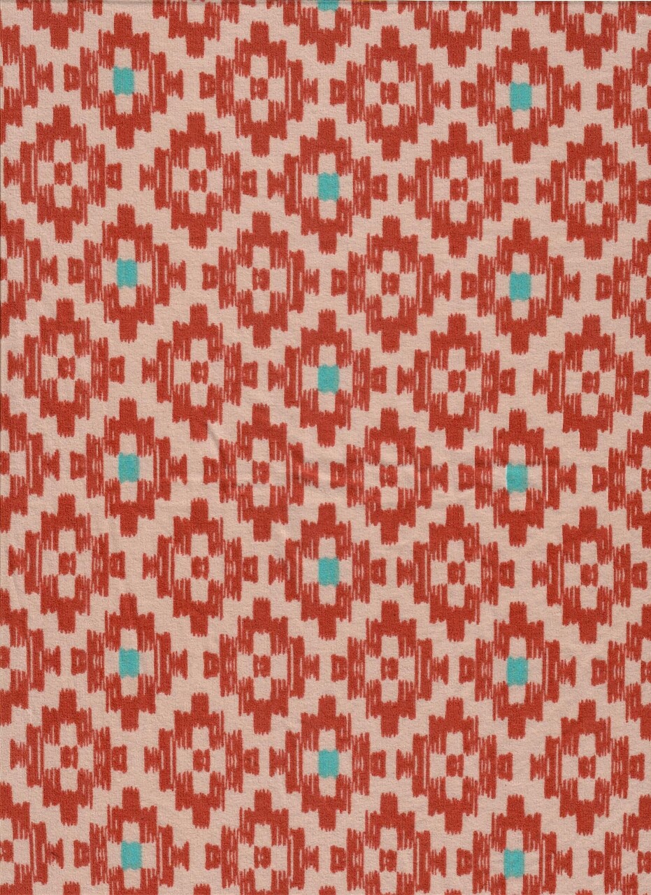 1 Yard Brushed DTY Geo Tribal Print Fabric 170 GSM Polyester Spandex Blend 58/60" Width